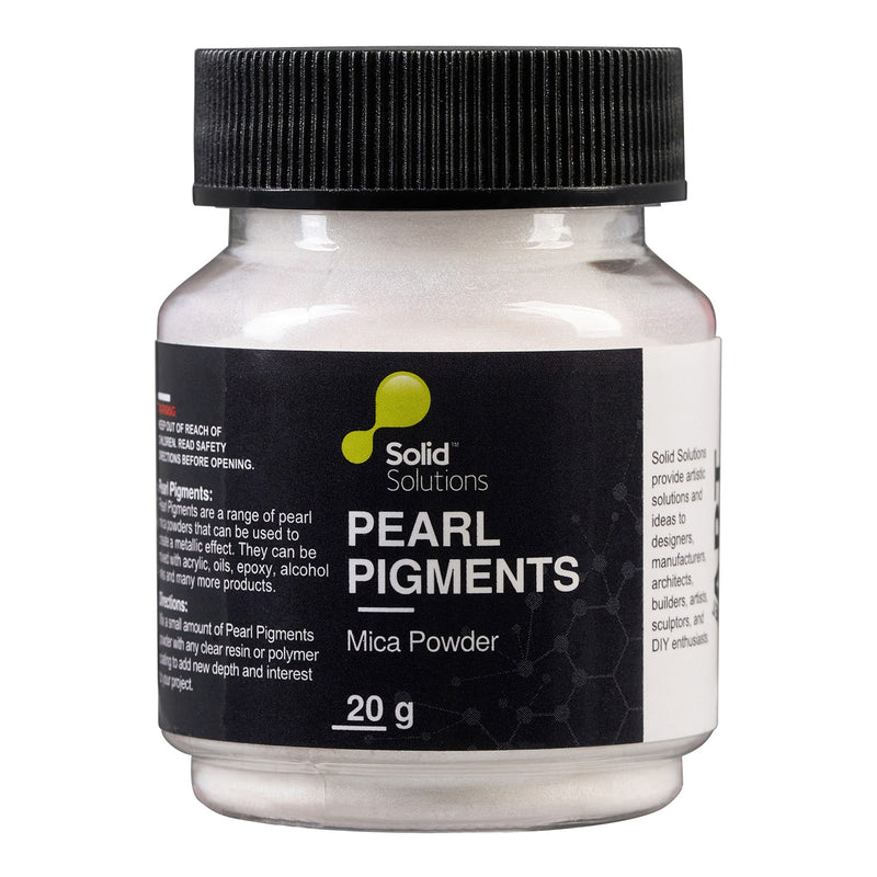Solid Solutions Interference Ghost White mica powder, 20g jar