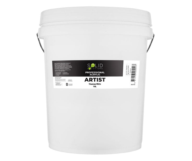 Solid Solutions Titanium White heavy body artist acrylic paint, 10 litre