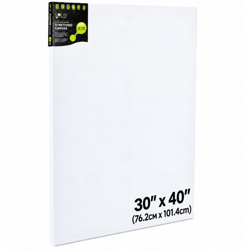 30 x 40 inch Extra Large Stretched Canvas, 380 GSM triple-primed cotton, 38mm deep edge