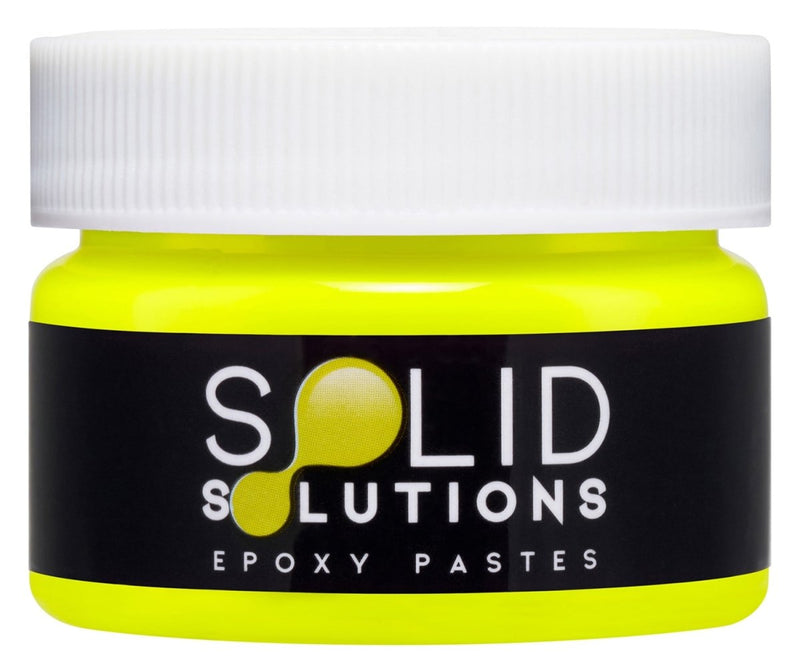Solid Solutions Fluorescent UV Lemon Yellow epoxy pigment paste, 30mL jar