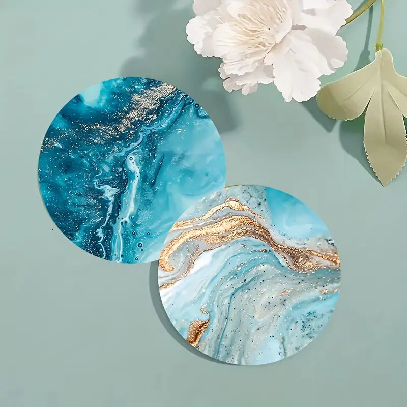 Resin Art 4 X Wooden Paulownia Coaster Set Solid Solutions Resin art 4 x wooden paulownia coaster set solid solutions