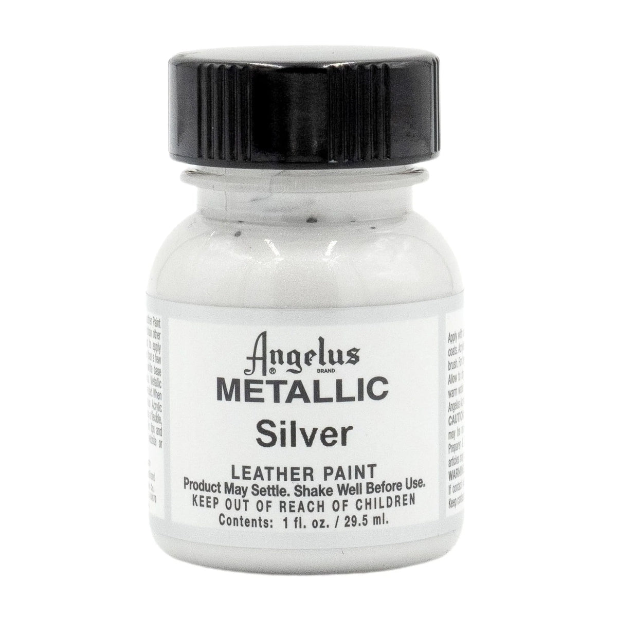 Angelus Acrylic Leather Sneaker Paint Metallic Silver 29mL Solid Solutions