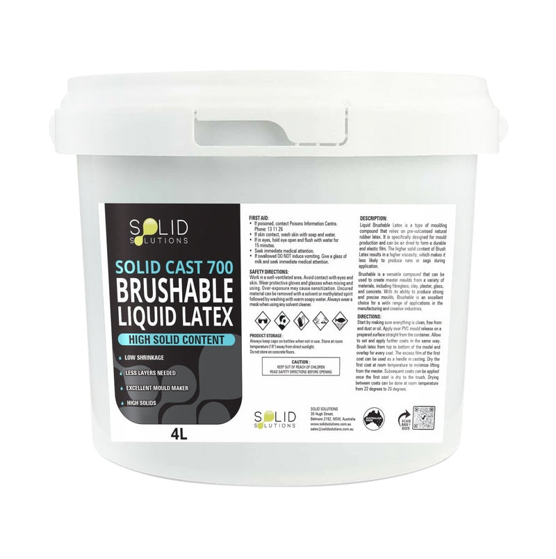 4L pail of Solid Cast 700 Brushable Liquid Latex, high solid content mould making rubber