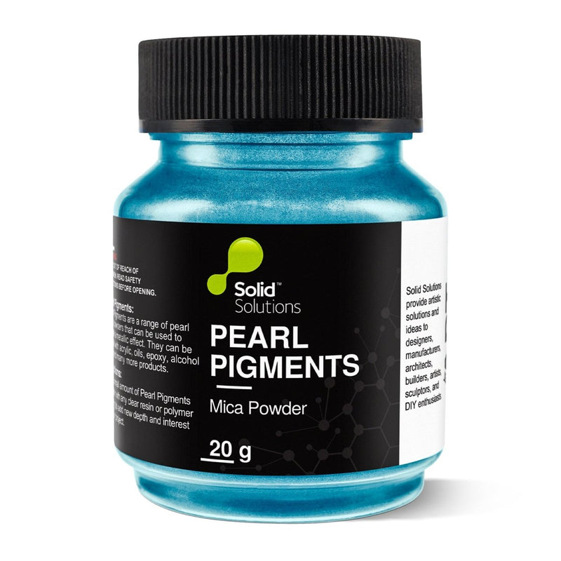 Solid Solutions Flash Blue mica powder, 20g jar