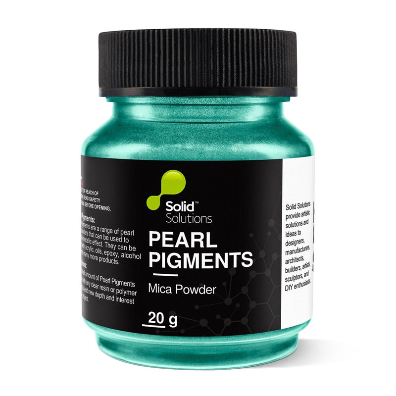 Solid Solutions Flash Jade mica powder, 20g jar
