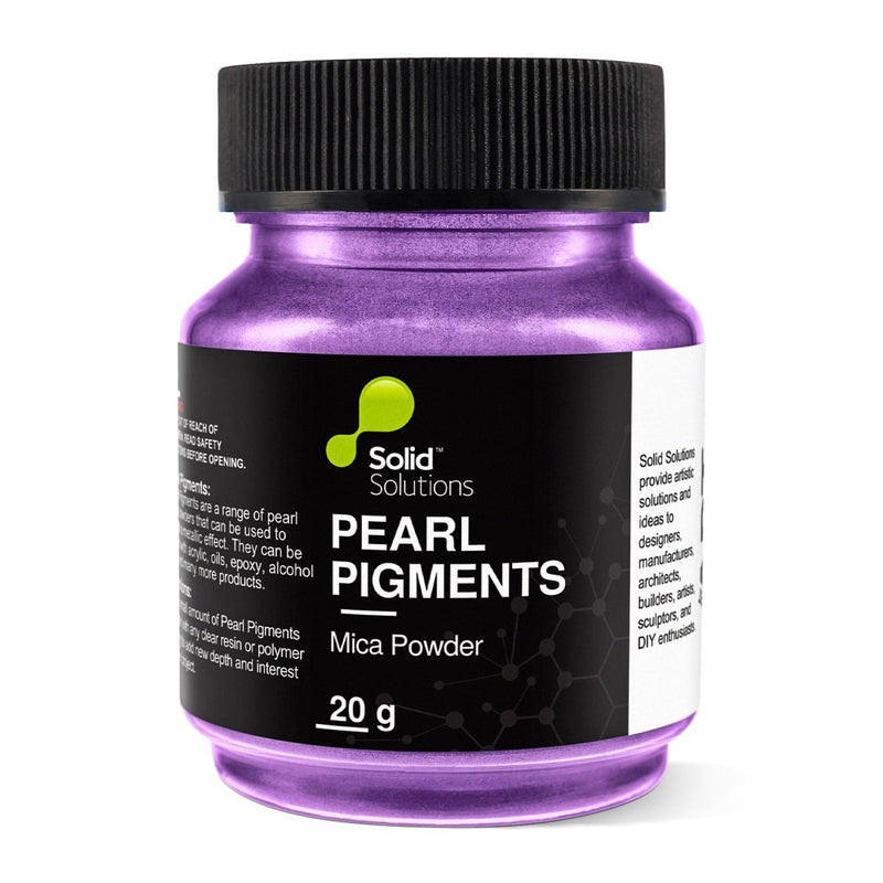 Solid Solutions Lilac mica powder, 20g jar