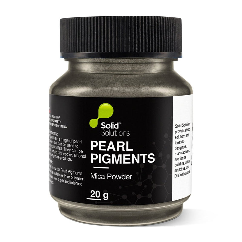 Solid Solutions Metallic Silver mica powder, 20g jar