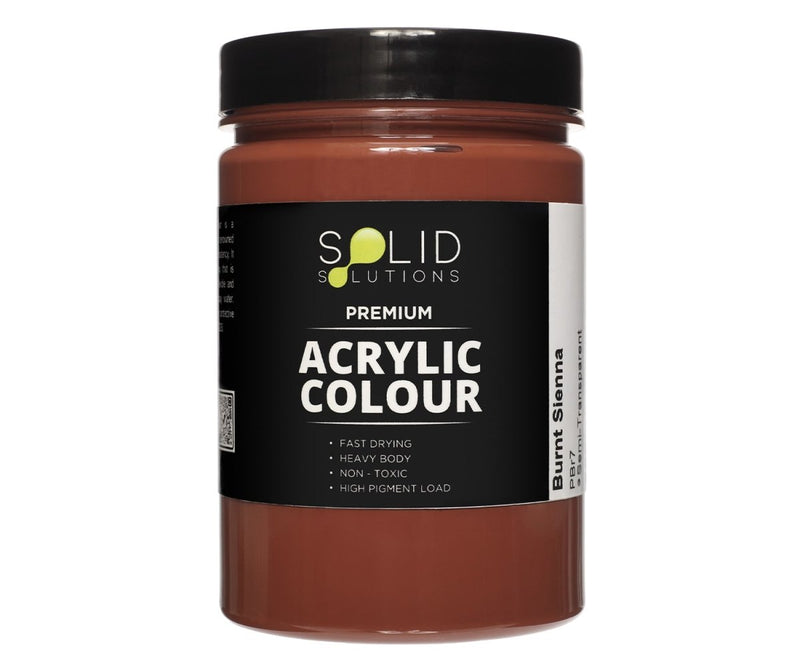 Solid Solutions Acrylic Paint | Burnt Sienna - 250ml