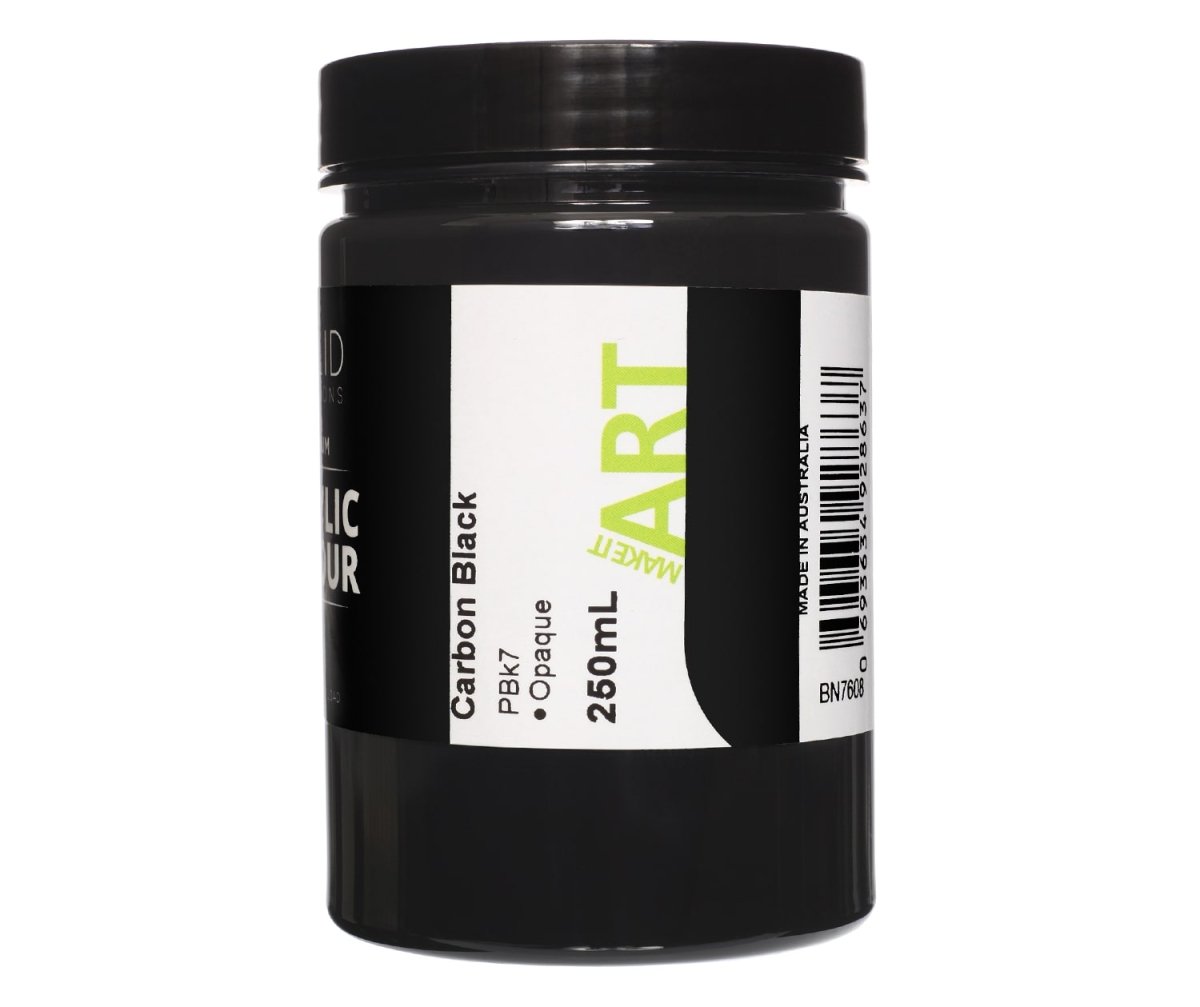 Solid Solutions Acrylic Paint Carbon Black 250ml