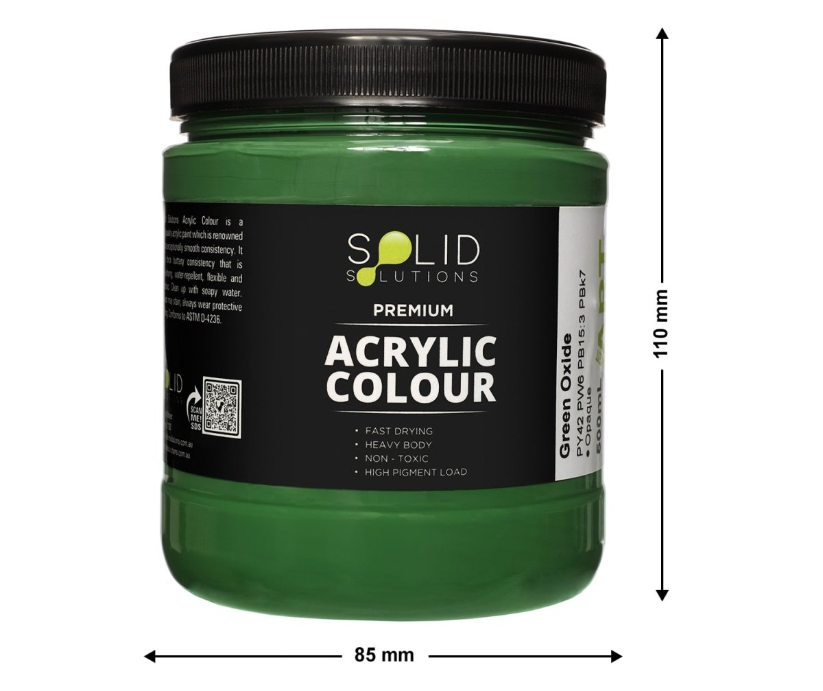 Solid Solutions Acrylic Paint Green Oxide 500ml