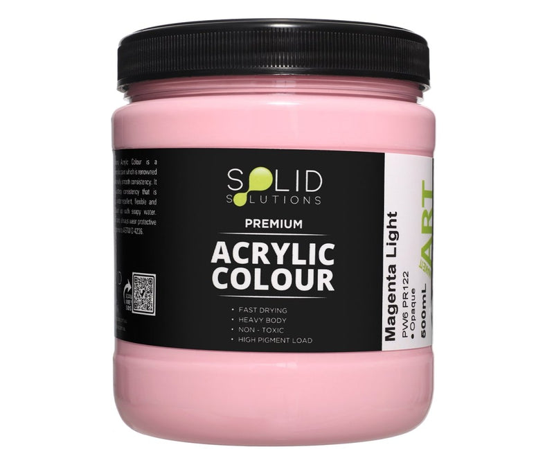 Solid Solutions Acrylic Paint | Magenta Light - 500ml
