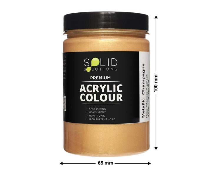 Solid Solutions Acrylic Paint | Metallic Champagne - 250ml