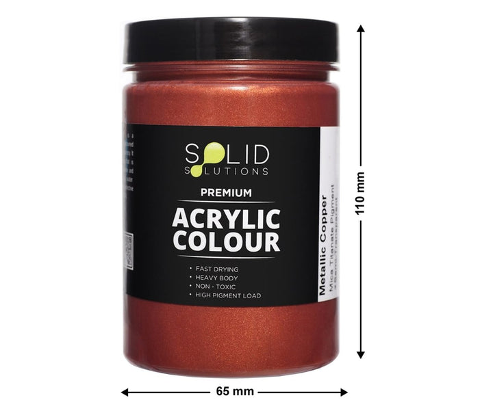 Solid Solutions Acrylic Paint | Metallic Copper - 250ml