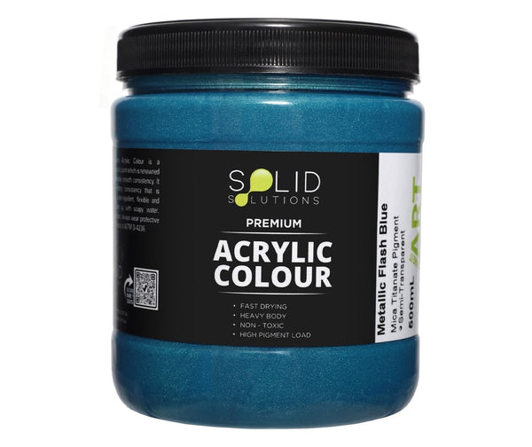 Solid Solutions Acrylic Paint | Metallic Flash Blue - 500ml