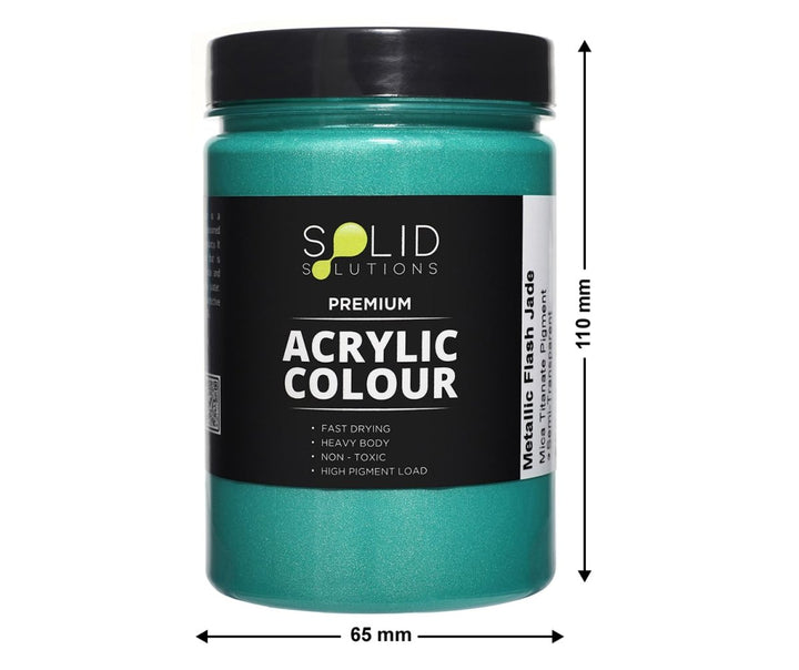 Solid Solutions Acrylic Paint | Metallic Flash Jade - 250ml