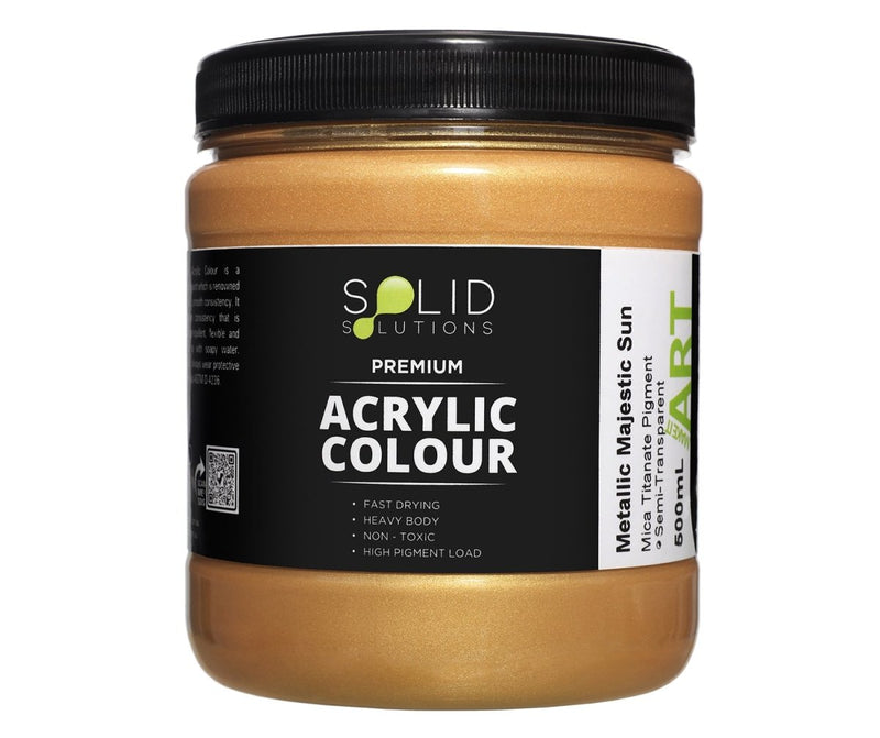 Solid Solutions Acrylic Paint | Metallic Majestic Sun - 500ml