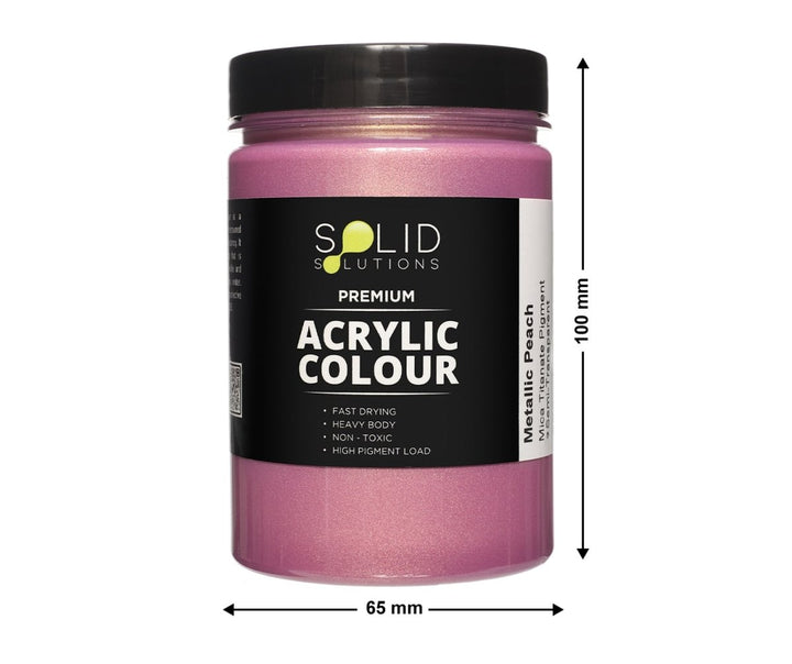Solid Solutions Acrylic Paint | Metallic Peach - 250ml