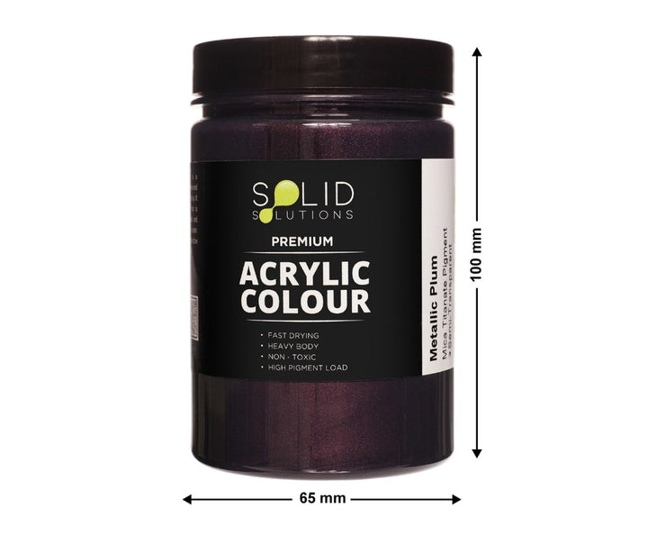 Solid Solutions Acrylic Paint | Metallic Plum - 250ml