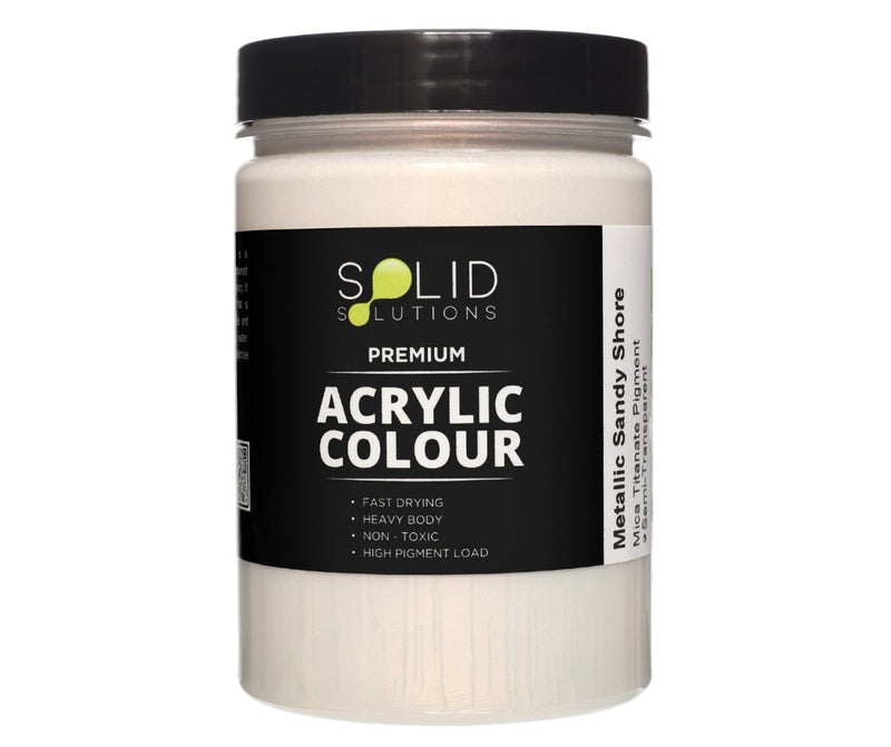 Solid Solutions Acrylic Paint | Metallic Sandy Shore - 250ml