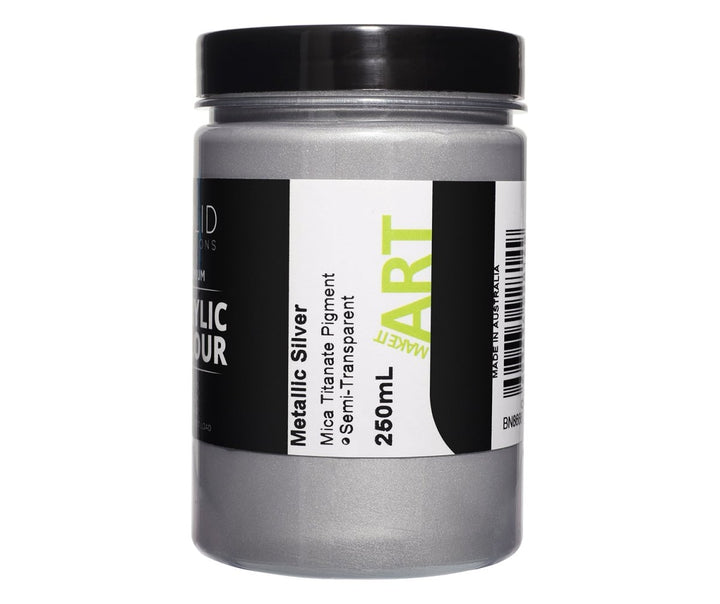 Solid Solutions Acrylic Paint | Metallic Silver - 250ml