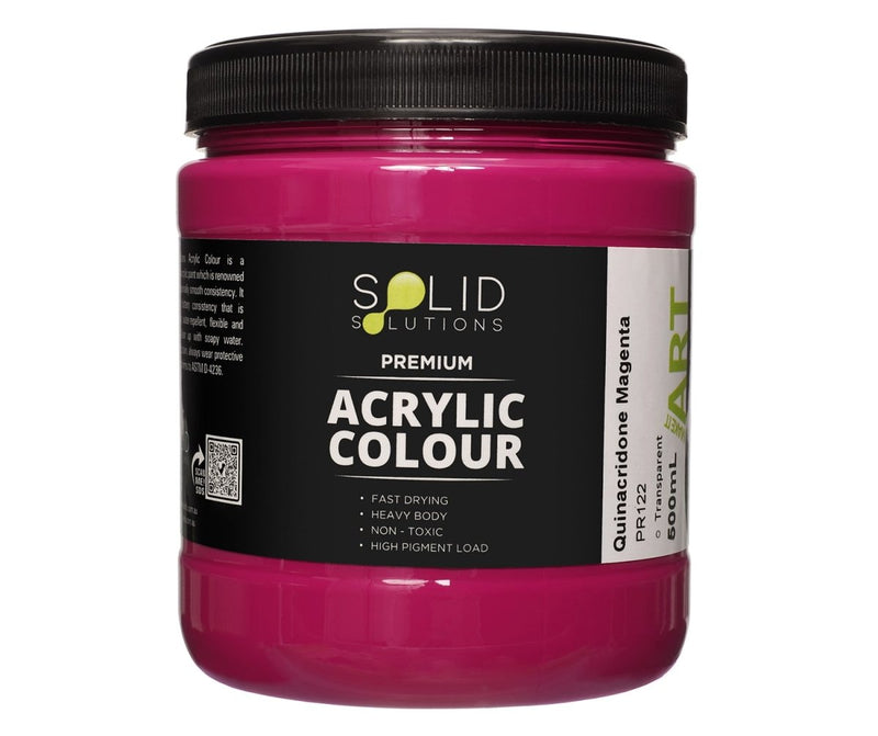Solid Solutions Acrylic Paint | Quinacridone Magenta - 500ml