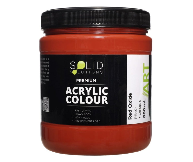 Solid Solutions Acrylic Paint | Red Oxide - 500ml