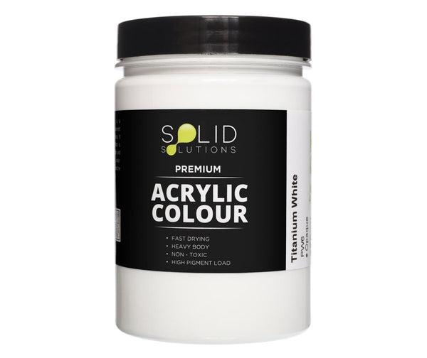 Solid Solutions Acrylic Paint | Titanium White - 250ml
