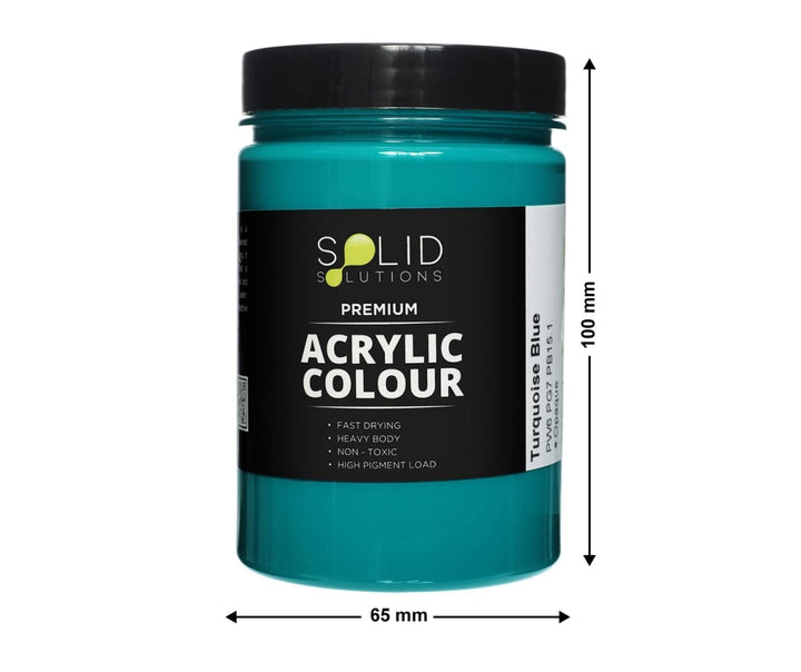 Solid Solutions Acrylic Paint | Turquoise Blue - 250ml