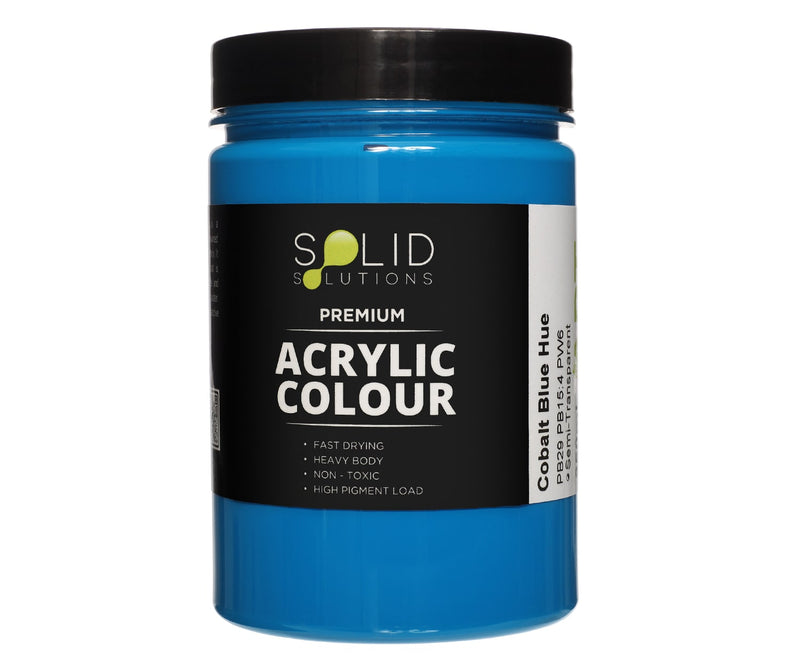 Solid Solutions Cobalt Blue Hue acrylic paint, 250ml tub