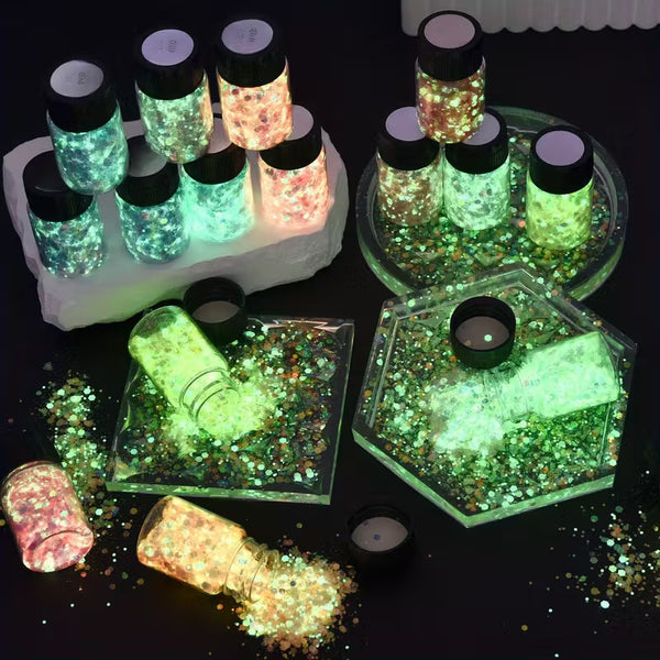 Glow In The Dark Glitter Set – 12pk