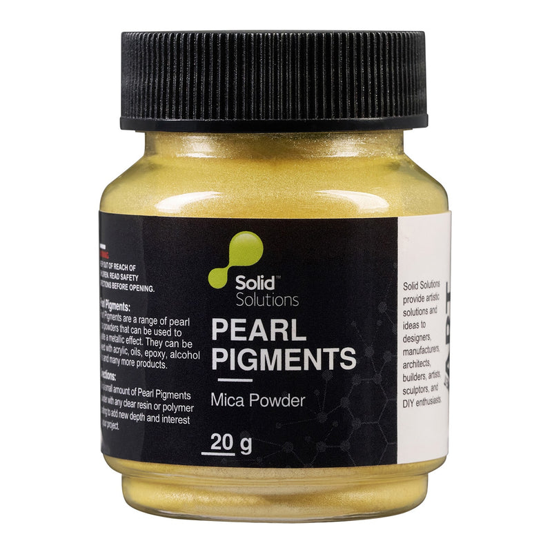 Solid Solutions Interference Ghost Gold mica powder, 20g jar