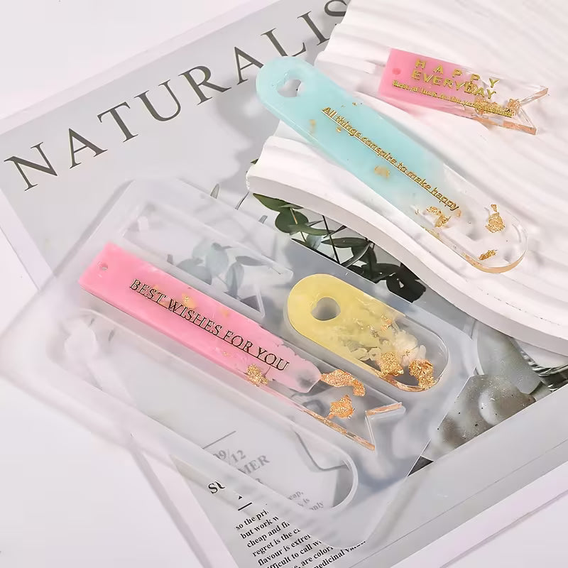 Resin bookmarks made with the 4pc bookmark silicone mould
