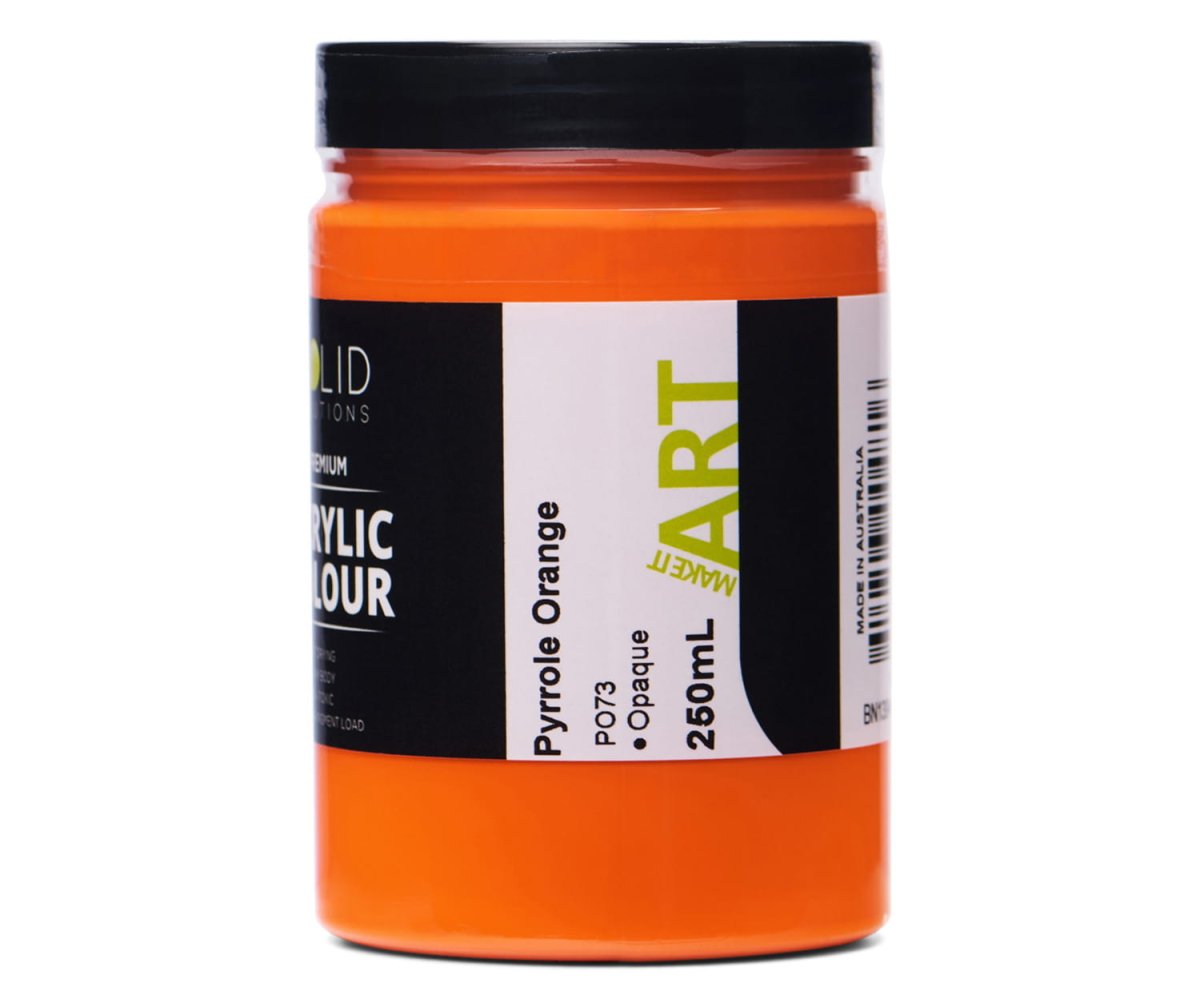 Acrylic Paint | Pyrrole Orange - 250ml – Solid Solutions
