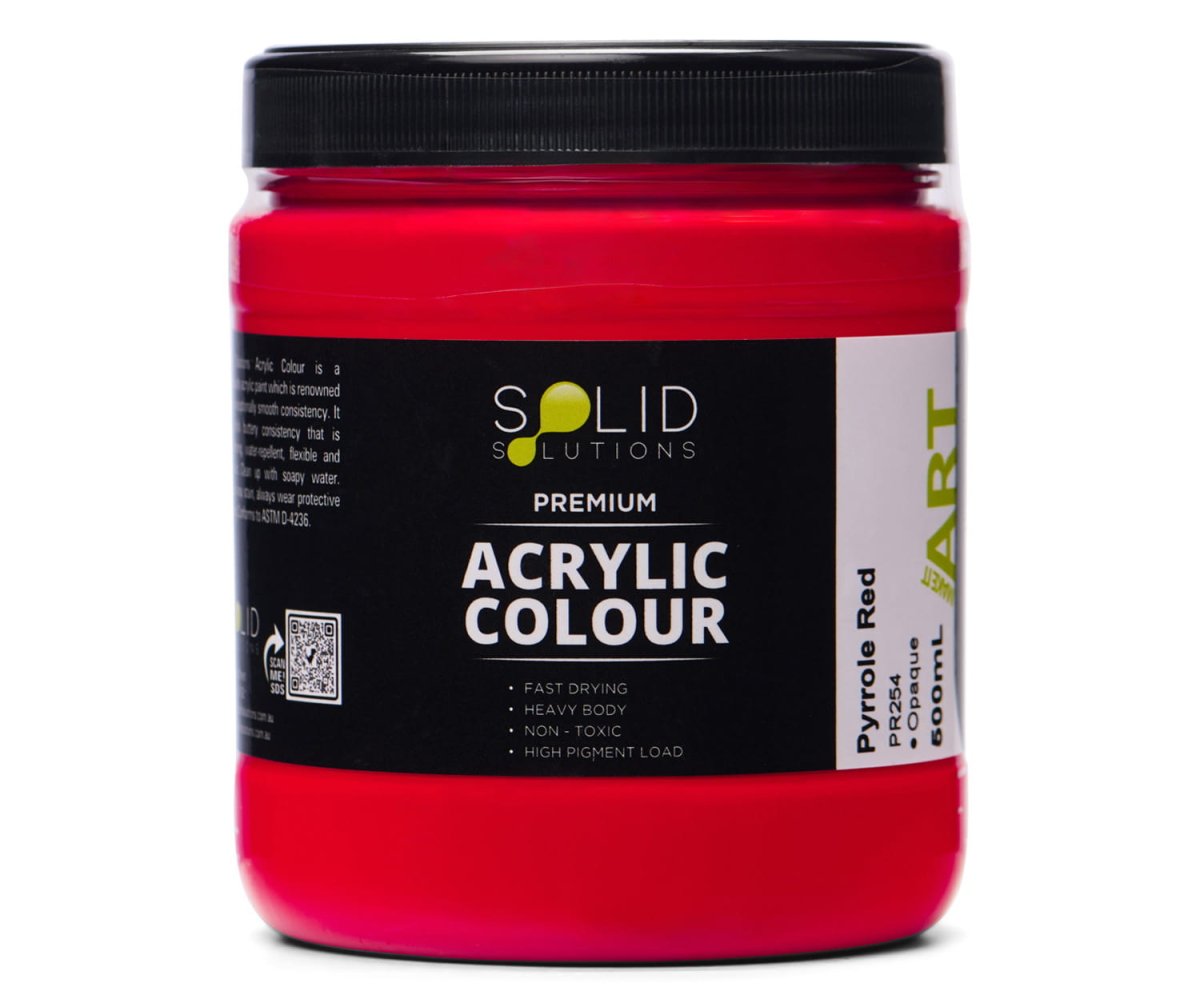 Acrylic Paint | Pyrrole Red - 500ml – Solid Solutions