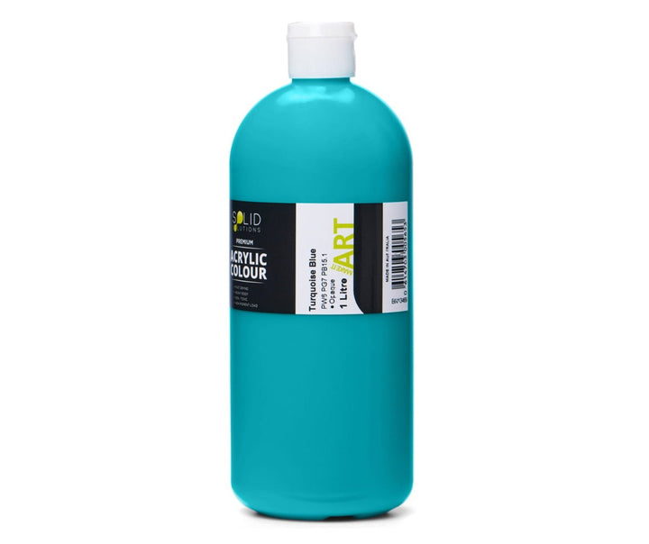 Acrylic Paint | Turquoise Blue - 1 Litre – Solid Solutions