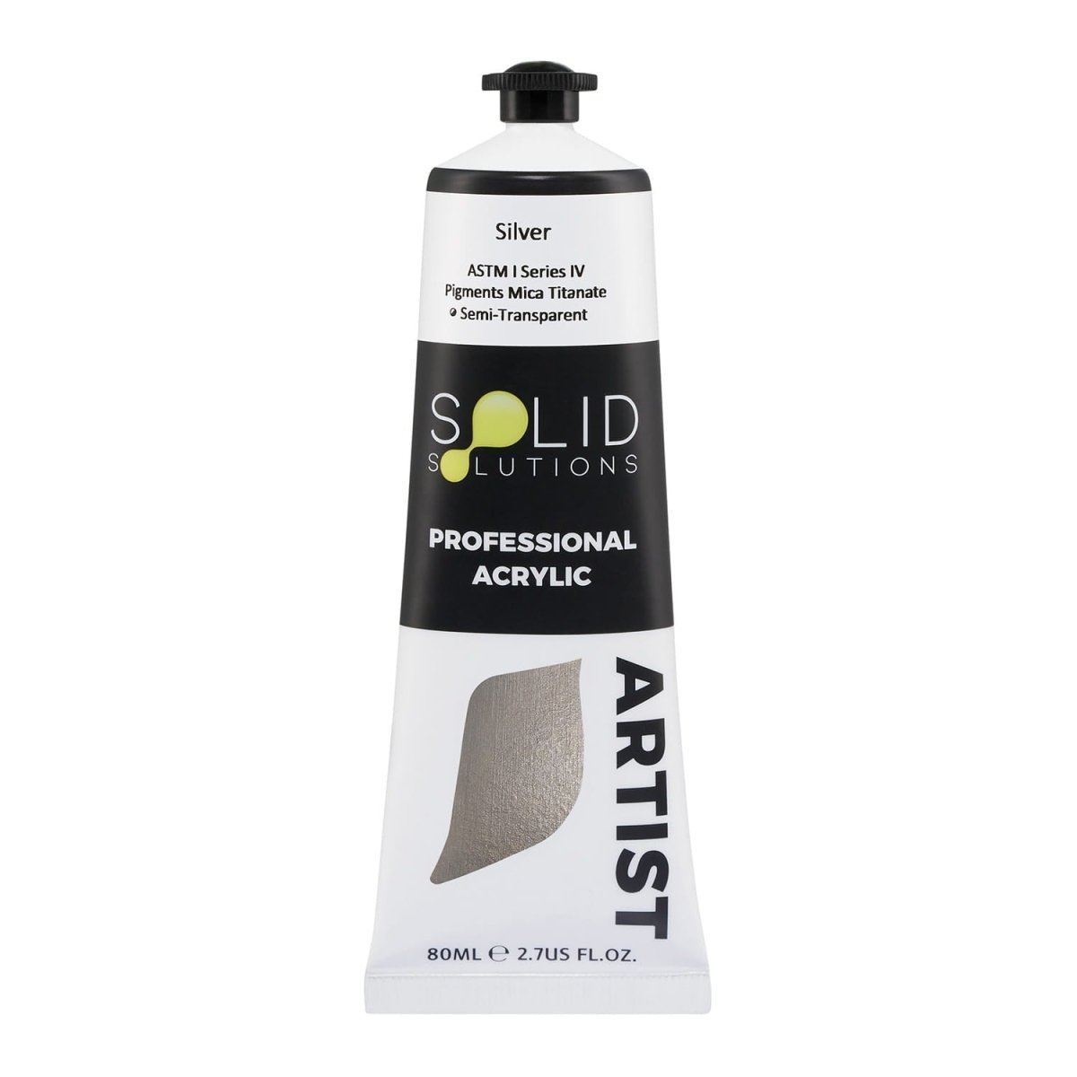 Professional Artist Acrylic Paint | Silver S4 - 80mL – Solid Solutions