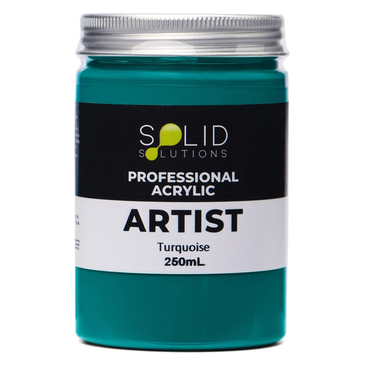 Professional Artist Acrylic Paint | Turquoise S2 - 250mL – Solid Solutions