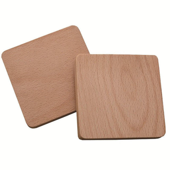 Resin Art - 1 x Beech Wood Square Coaster