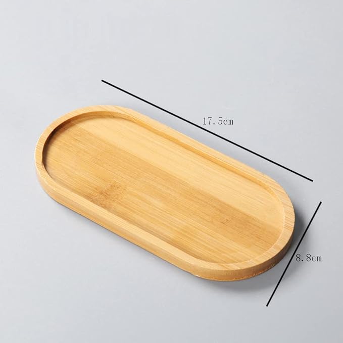 Resin Art - 1 x Wooden Bamboo Tray Coaster with Groove Edge 17.5cm x 8.8cm