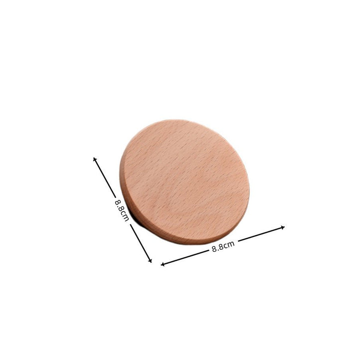 Resin Art - 1 x Wooden Beech Round Coaster 8.8cm x 0.8cm