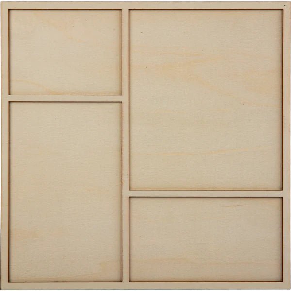 Resin Art - Wooden Square Plywood 4 x Panel Board 25cm x 25cm x 0.6cm