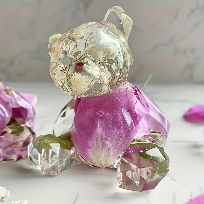 Silicone Mould - 1 x 3D Sitting Geometric Sitting Bear Mould 6.7cm x 6.5cm