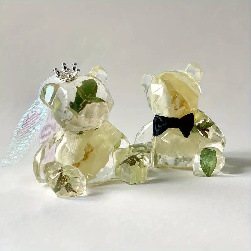 Silicone Mould - 1 x 3D Sitting Geometric Sitting Bear Mould 6.7cm x 6.5cm