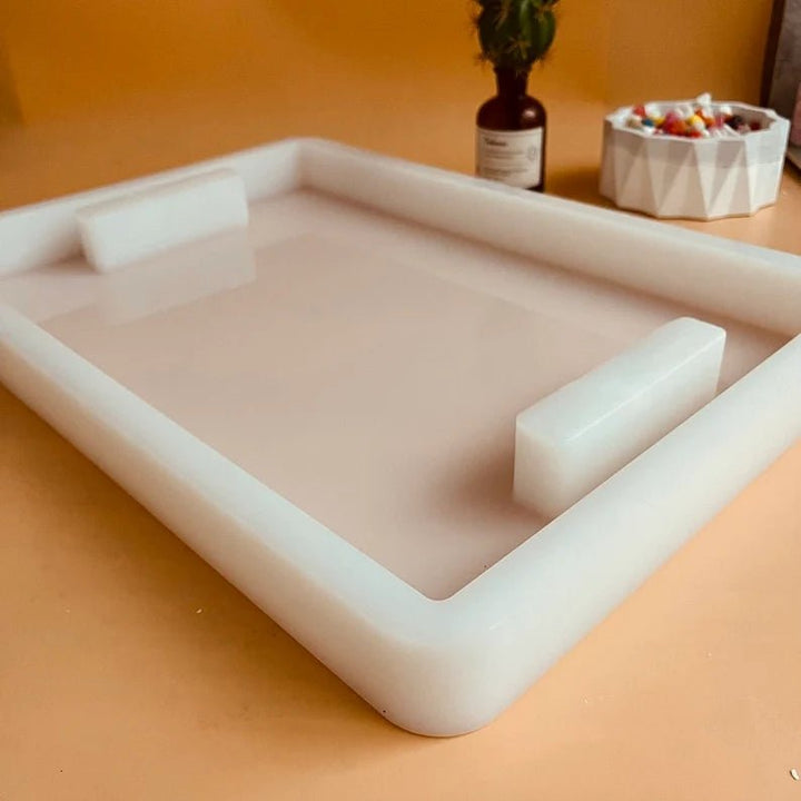 Silicone Mould - 1 x Extra Large Rectangle Charcuterie Board with Intergrated Handles 45cm x 30cm x 3.8cm