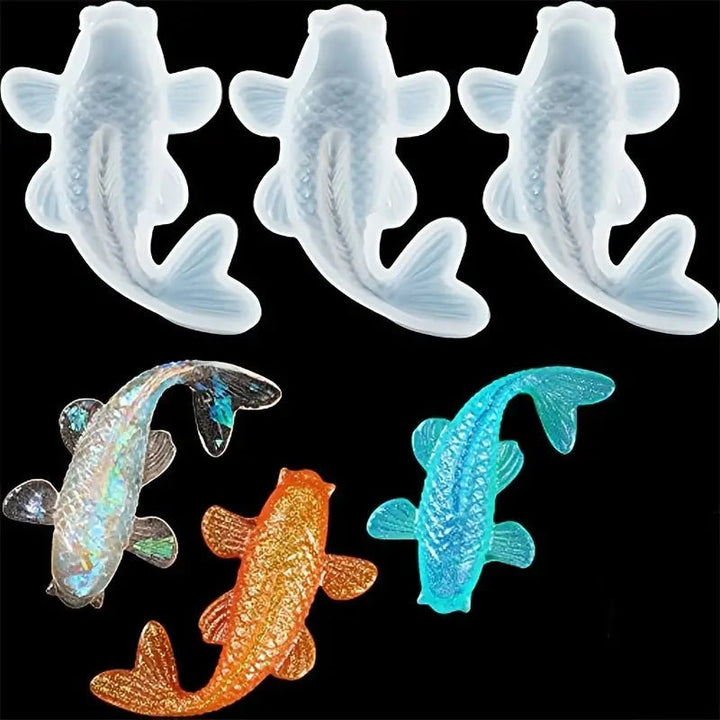 Silicone Mould - 1 x Koi Carp Fish Mould 6.5cm x 4cm x 2cm