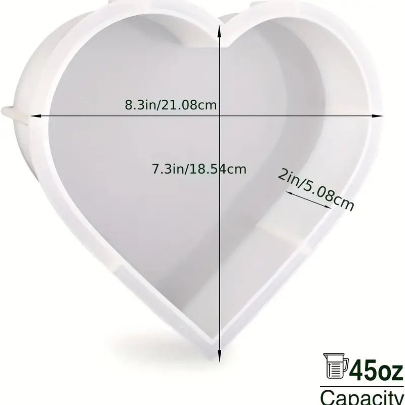 Silicone Mould - 1 x Large Heart Shape Mould 18cm x 21.5cm x 5cm