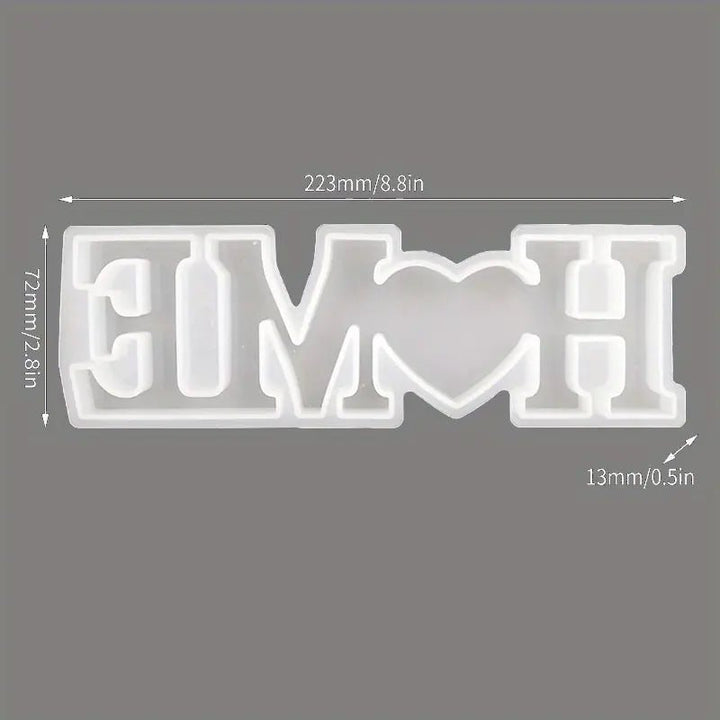 Silicone Mould - 1 x Large Home Sign Mould 22.1cm x 7.2cm x 1.3cm