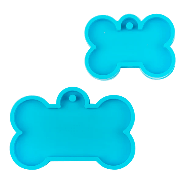 Silicone Mould - 1 x Large & Small Dog Bone Pet Tag Mould
