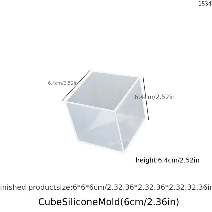 Silicone Mould - 1 x Medium Cube Mould 6cm