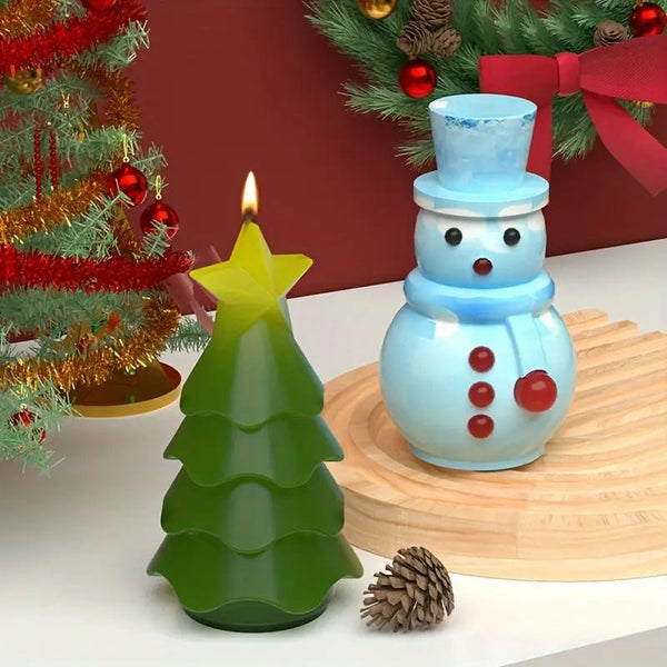 Silicone Mould - 1 x Snowman Christmas Mould 8.8cm x 5.2cm